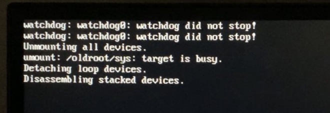 watchdog did not stop