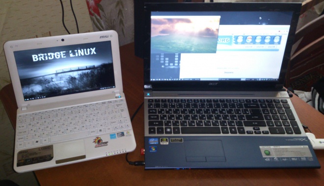Ноутбук и нетбук на BridgeLinux (подобие EndeavourOS)