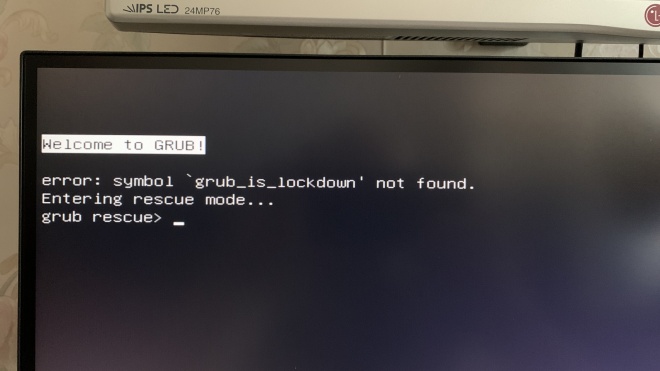 Поломка GRUB после обновления UEFI на материнской карте Gigabyte